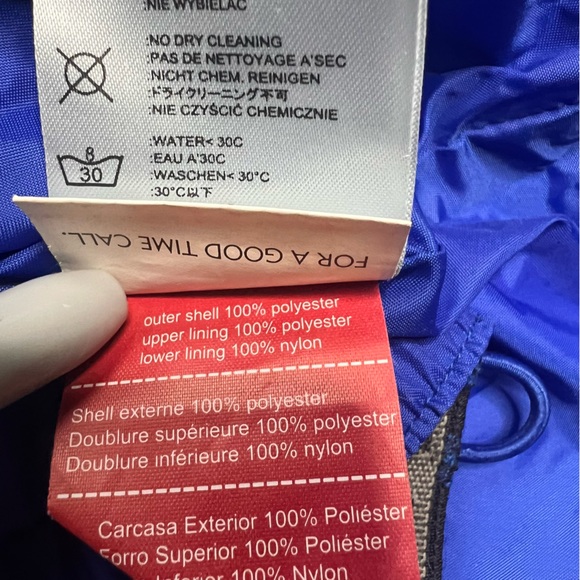 Foursquare blue multi-striped hooded snowboarding jacket size XL. - Picture 9 of 15